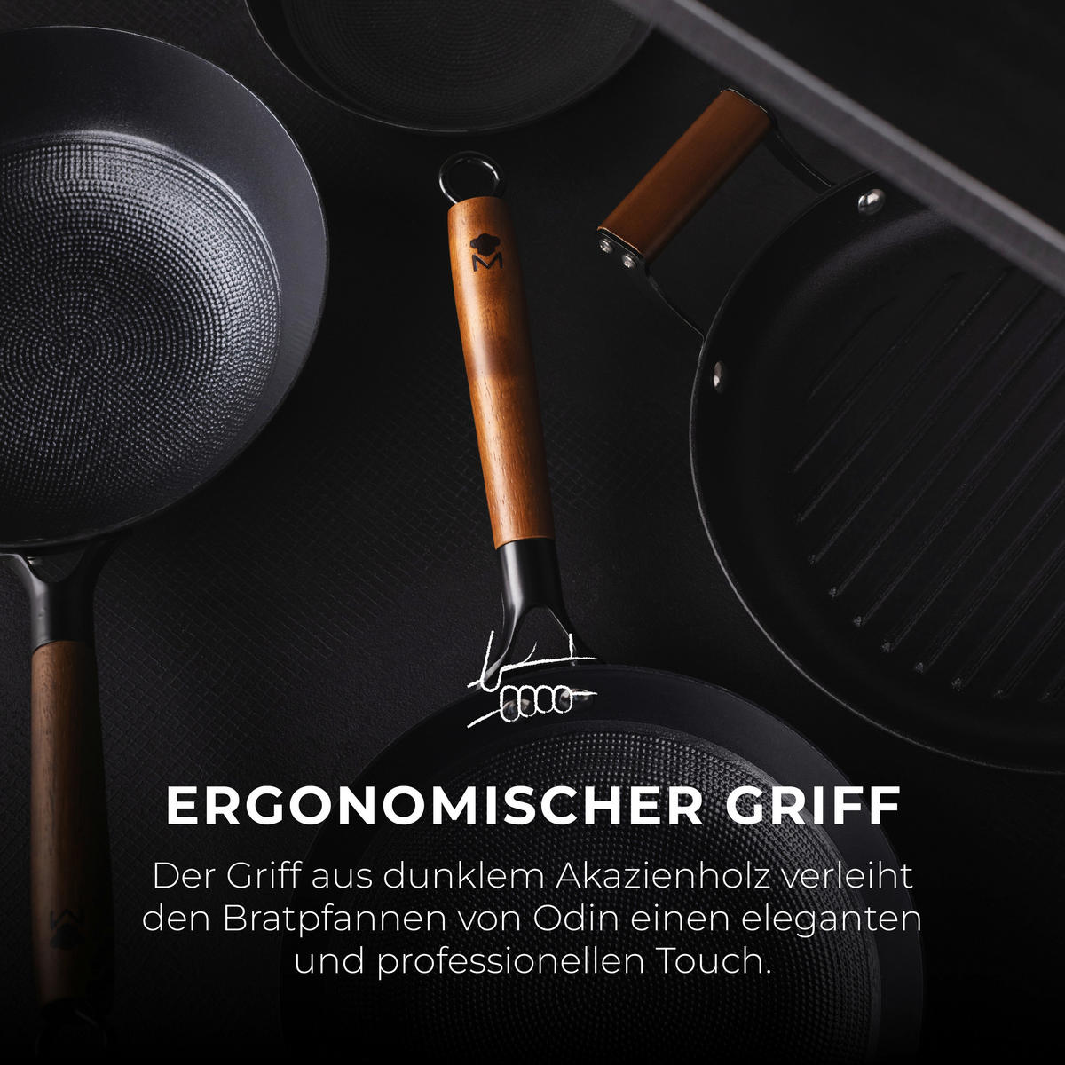 MASTERPRO Pfannenset ODIN schwarz Eisen ODIN - schwarz - MASTERPRO