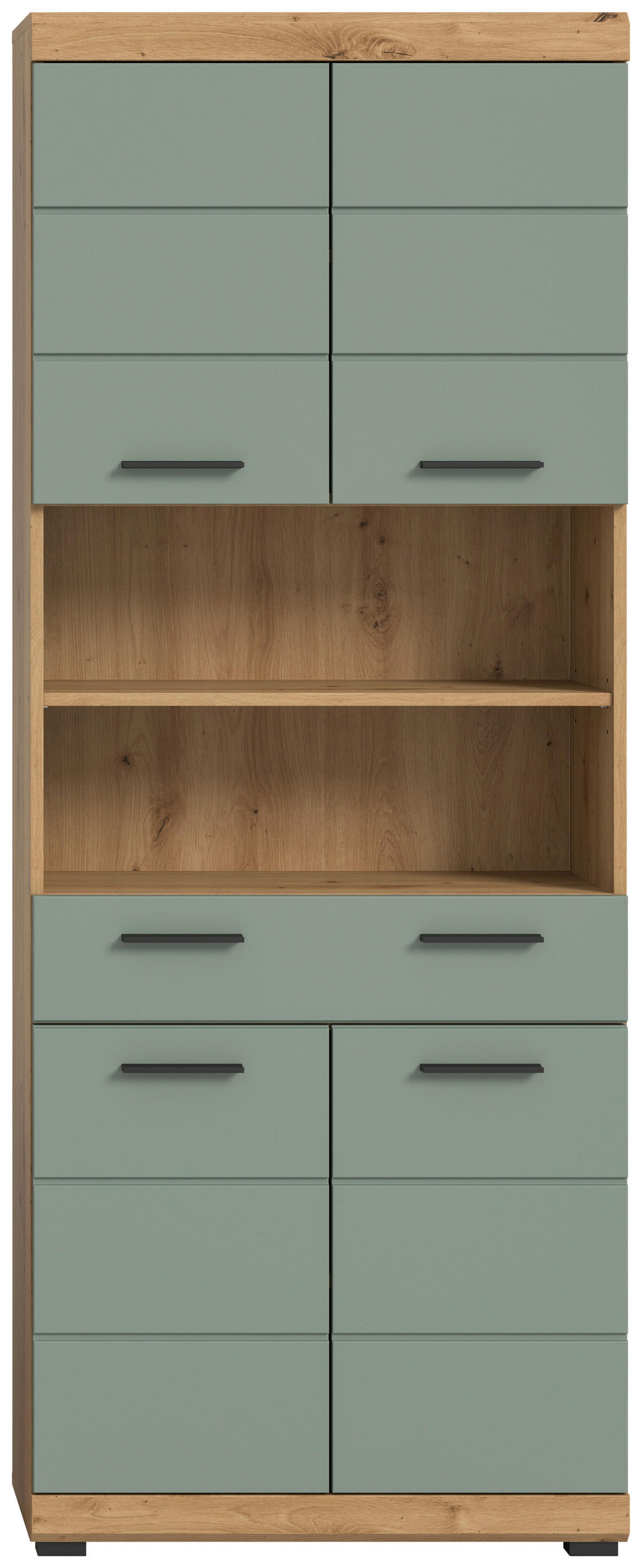 Badhochschrank Scout Eiche Artisan Nachbildung salbei Nachbildung B/H/T: ca. 74x191x31 cm Scout - Eiche/salbei (74,00/191,00/31,00cm) - xonox.home