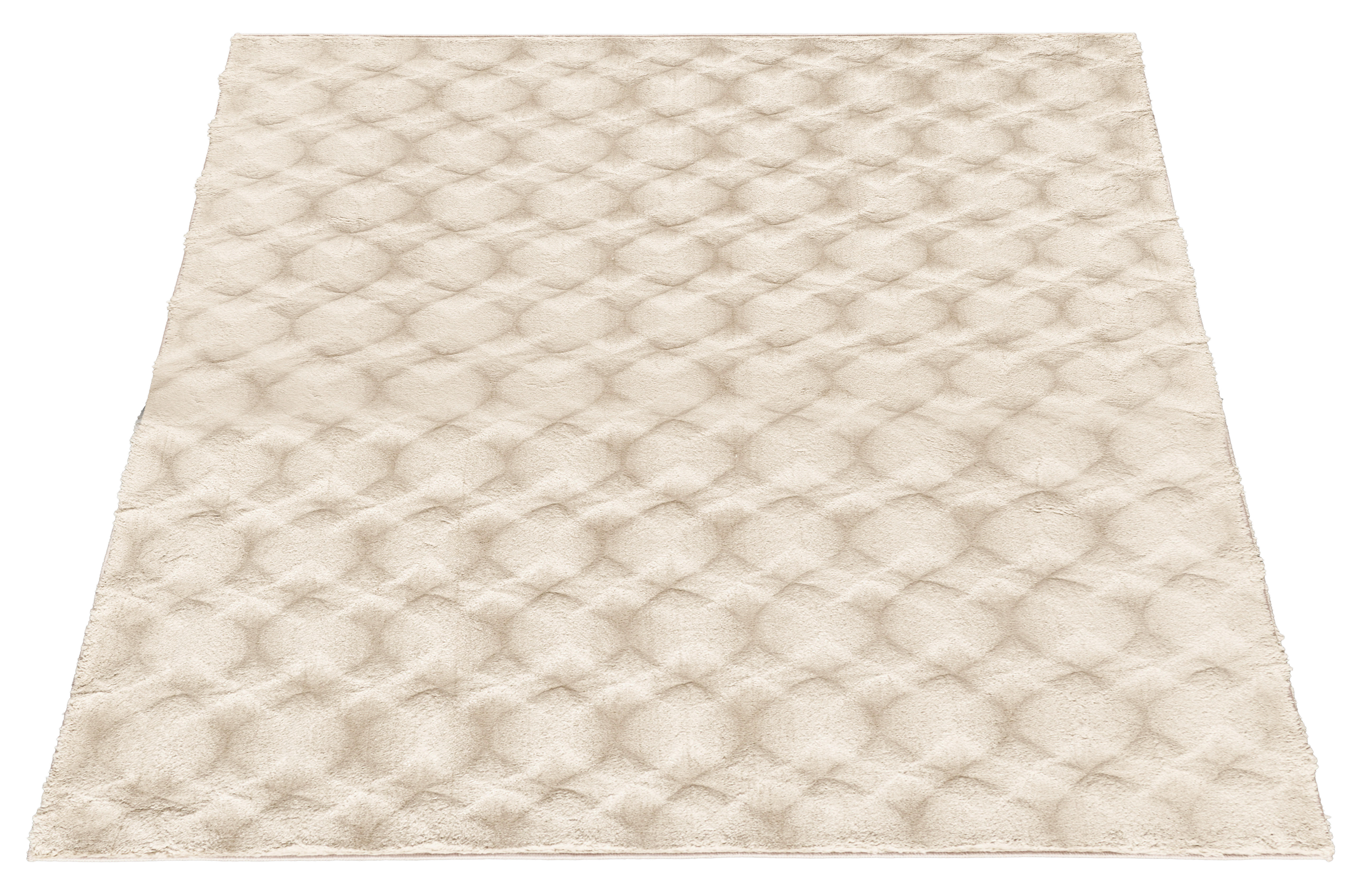 Thumbnail - Fellimitat Diamond creme B/L: ca. 120x170 cm