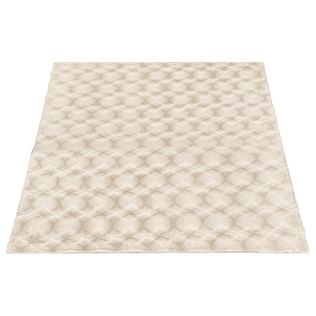 Thumbnail - Fellimitat Diamond creme B/L: ca. 160x230 cm