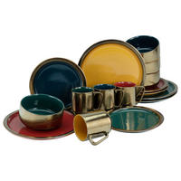 CreaTable Kombiservice RUSTIKAL - Collection bunt Steinzeug 16 tlg. RUSTIKAL - Collection - bunt - CreaTable