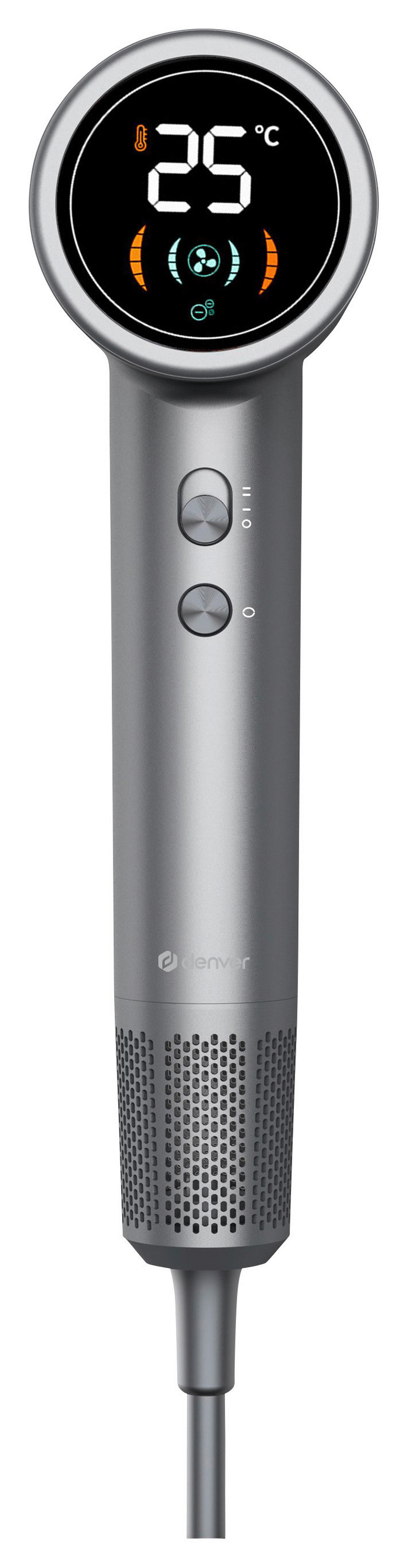 Denver Haartrockner HDD-1400DGR dunkelgrau Metall B/H/L: ca. 7x28x8,9 cm Haartrockner HDD-1400DGR - dunkelgrau (8,90/7,00/28,00cm) - Denver