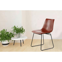 Stuhl Caila 100 2er kaffee Kunstleder B/H/T: ca. 47,5x82x56 cm Caila 100 2er - schwarz/kaffee (47,50/82,00/56,00cm) - 360 Living