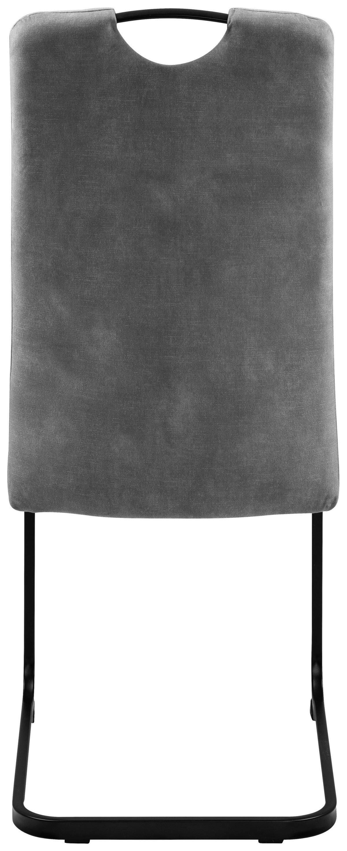 Schwingstuhl Zora hellgrau Microfaser B/H/T: ca. 42x100x61 cm Zora - hellgrau/schwarz (42,00/100,00/61,00cm)