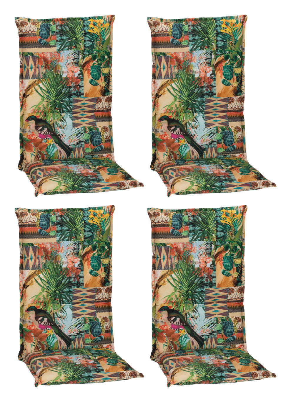 Beo Saumauflage für Hochlehner Texas bunt Polyester-Mischgewebe B/H/S: ca. 46x98x8 cm 4er Set Texas - bunt (46,00/98,00cm) - Beo