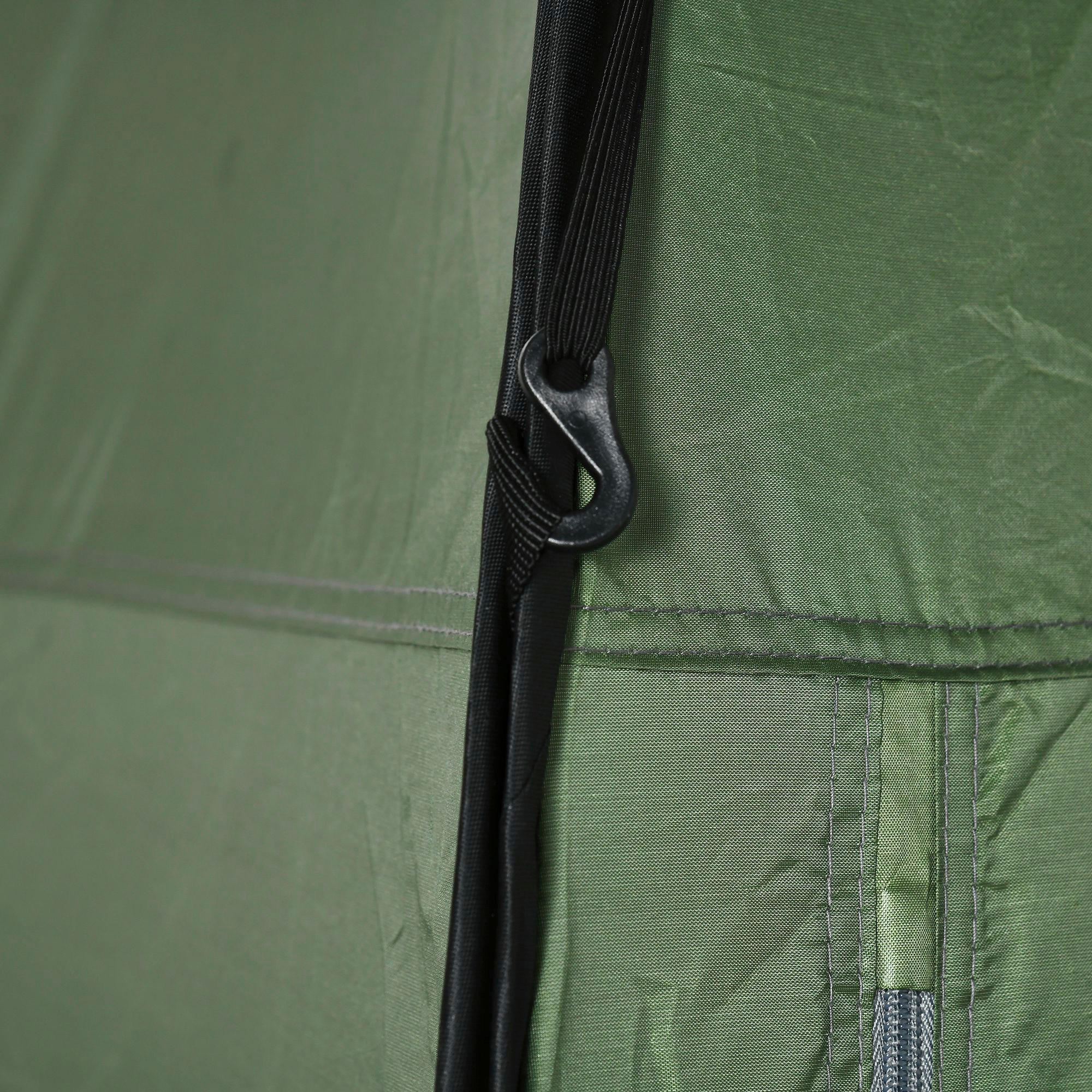 Outsunny Camping-Zubehör dunkelgrün Polypropylen B/H/L: ca. 124x126x189 cm Duschzelt - dunkelgrün (189,00/124,00/126,00cm) - Outsunny