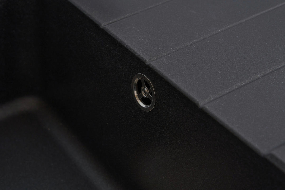 Respekta Einbauspüle Columbia 78 x 50 S schwarz Granitverbundmaterial B/H/T: ca. 100x18,5x50 cm Columbia 78 x 50 S - schwarz (100,00/18,50/50,00cm) - Respekta