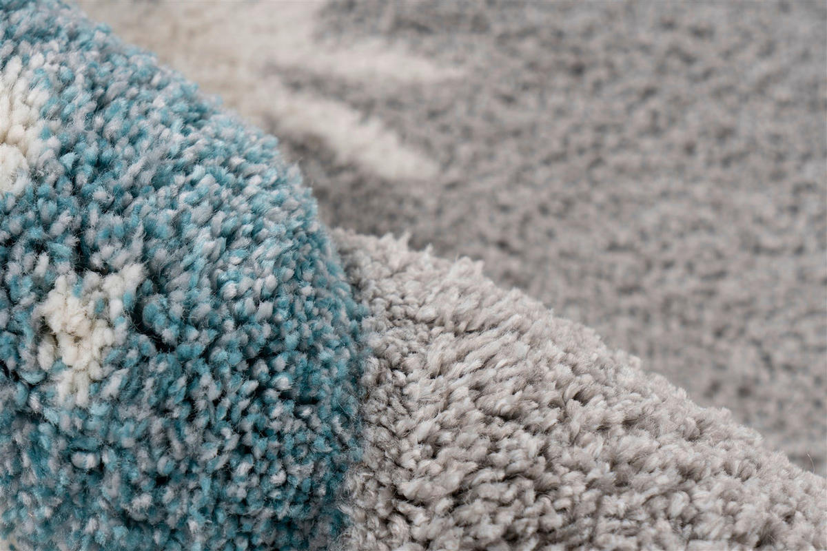 Kayoom Kurzflorteppich Australia - Yowah silber B/H/L: ca. 80x1,6x150 cm Australia - Yowah - silber (150,00/80,00/1,60cm) - Kayoom