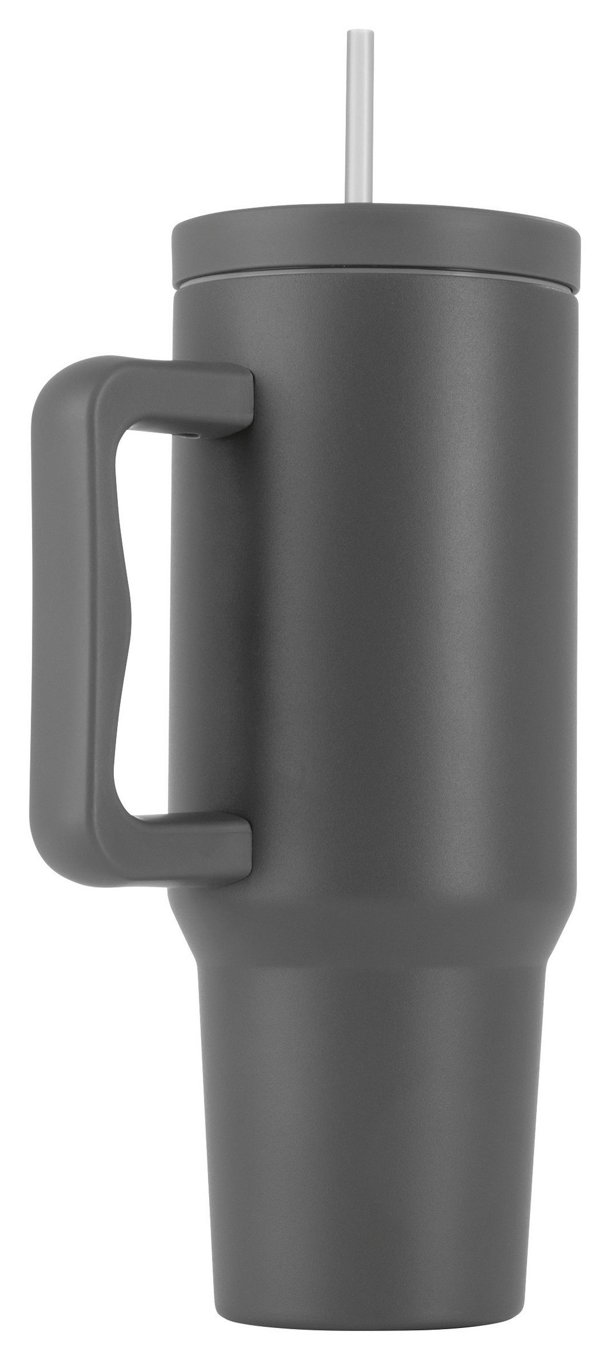 GOURMETmaxx Haushaltshelfer Thermobecher_m.Griff_GOURMETmaxx - grau - GOURMETmaxx