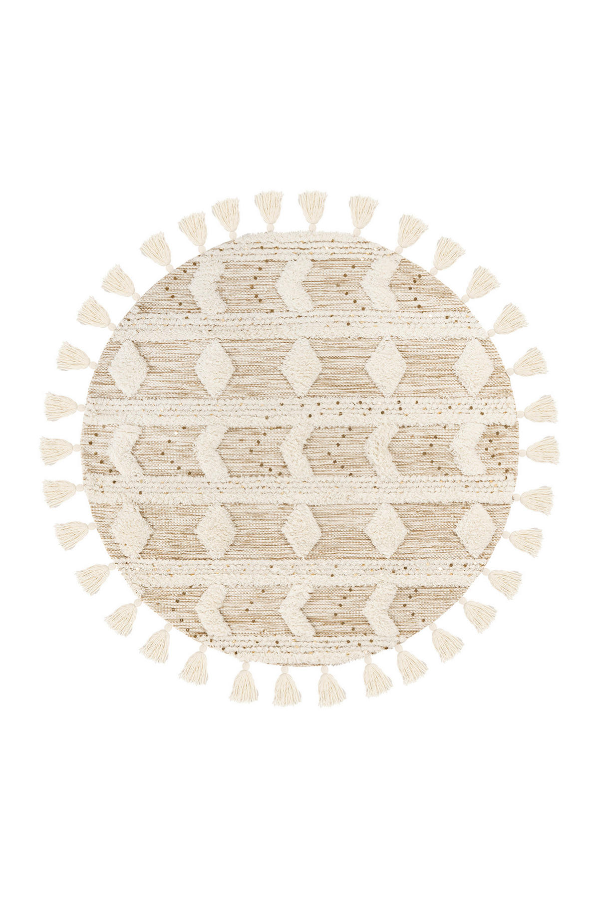 360Living Teppich Bohist khaki B/L/D: ca. 160x400x160 cm Bohist - creme/khaki (160,00/400,00cm) - 360Living