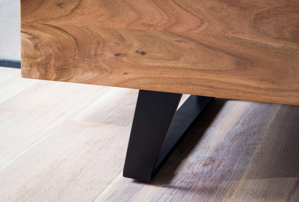 Lowboard schwarz lackiert B/H/T: ca. 140x50x40 cm TV & Lowboard - schwarz (140,00/50,00/40,00cm) - Wohnling