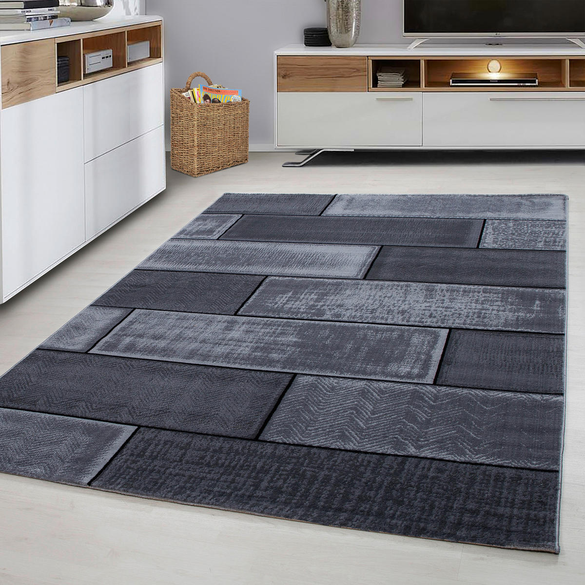 Ayyildiz Teppich PLUS schwarz B/L: ca. 80x150 cm PLUS - schwarz (80,00/150,00cm) - Ayyildiz