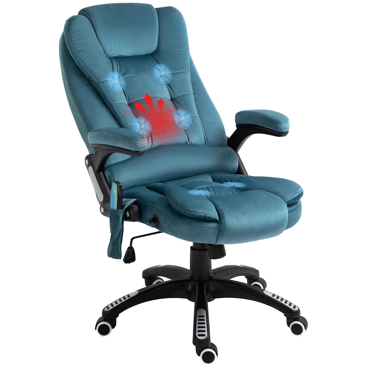 Vinsetto Massagestuhl blau B/H/L: ca. 72x68x120 cm Massagestuhl - blau (120,00/72,00/68,00cm) - Vinsetto