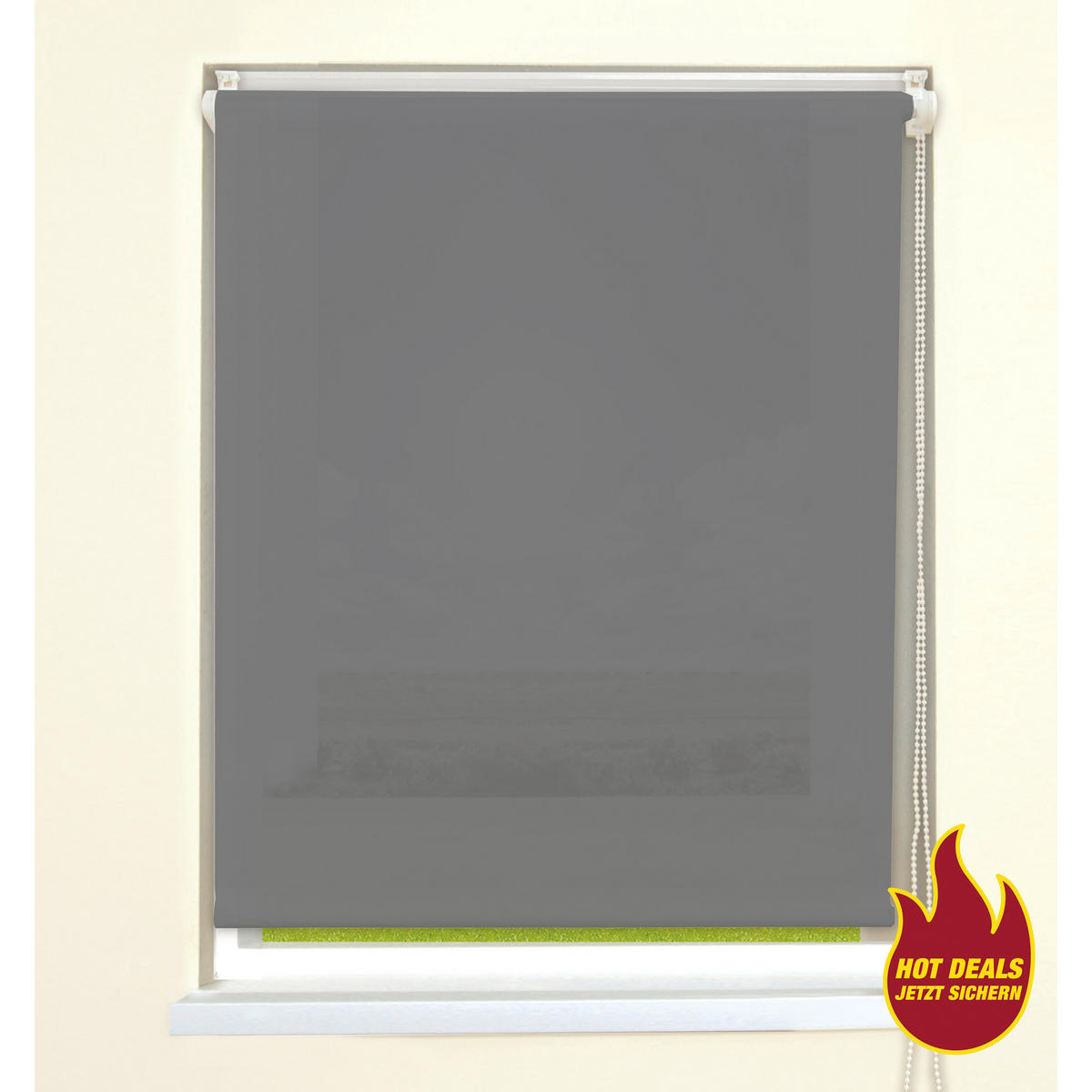 Sensation Klebe-/Klemmrollo grau B/L: ca. 45x150 cm Rollo-Mini-TL_Klebe/Klemm - grau (45,00/150,00cm) - Sensation