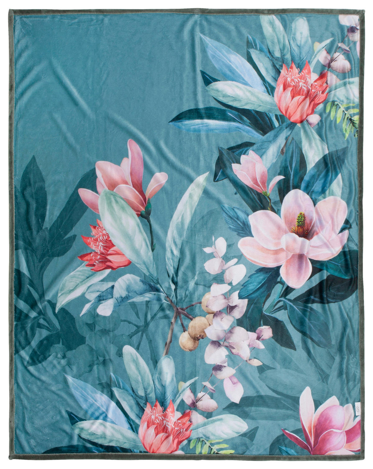 Wohndecke Parler Polysamt Parler - grün (130,00/160,00cm) - Descanso