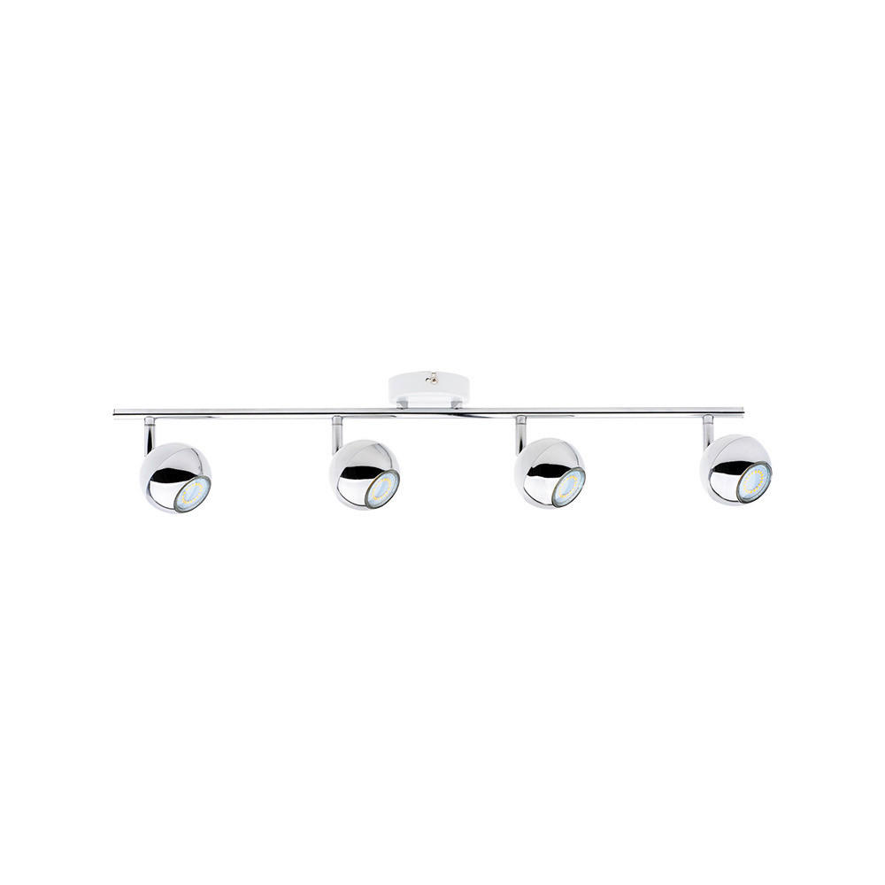 SPOT Light Spotbalken 2502428 weiß Chrom Metall B/H/T: ca. 69x16x8 cm GU10 4 Brennstellen Bianca - weiß/Chrom (69,00/16,00/8,00cm) - SPOT Light