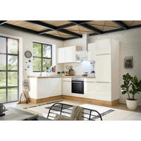 Respekta Winkelküche Marleen weiß Hochglanz B/H/T: ca. 280x211x170 cm Marleen - Eiche/weiß (280,00/211,00/170,00cm) - Respekta