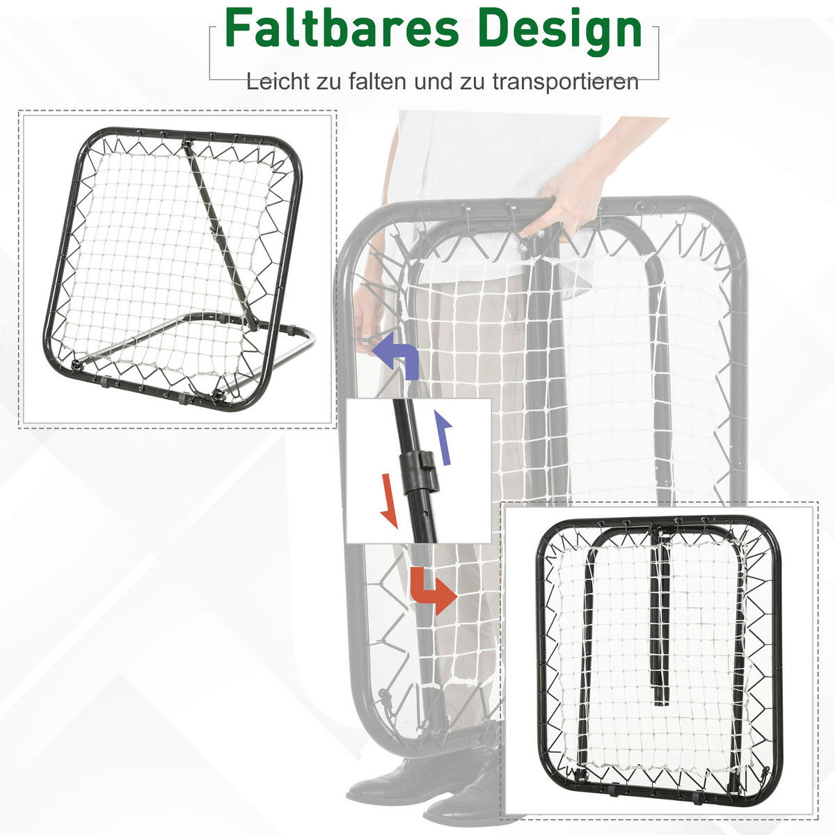 HOMCOM Rebounder schwarz B/H/T: ca. 84x84x11 cm Rebounder - schwarz (84,00/84,00/11,00cm) - HOMCOM