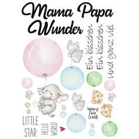 Dekosticker Spruch bunt B/L: ca. 25x35 cm 2 tlg. Dekosticker Wunder - bunt (25,00/35,00cm)