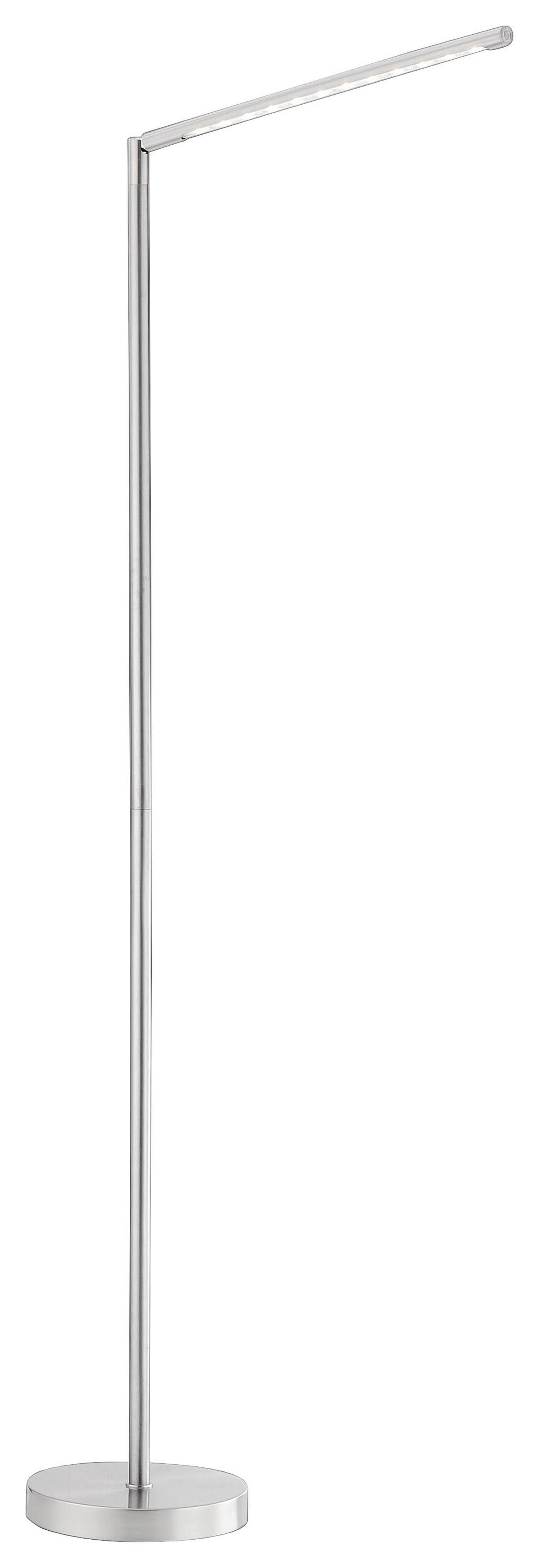 Just Light Stehleuchte 11012-55 stahlfarbig silber Metall H: ca. 125 cm LED-Stehleuchte_Dawda - stahlfarbig/silber (125,00cm) - Just Light
