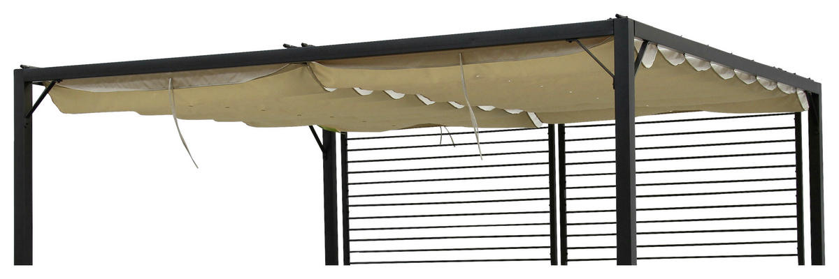 Grasekamp Ersatzdach für Flachdachpergola Venecia beige Polyester-Mischgewebe B/L: ca. 142x295 cm Venecia - beige (142,00/295,00cm) - Grasekamp