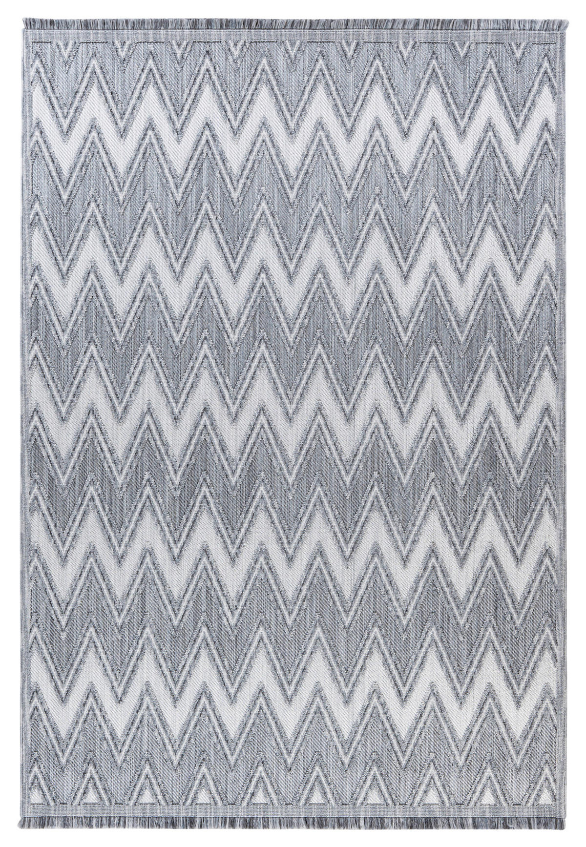 360Living Teppich Sarai weiß B/L: ca. 80x150 cm Sarai - weiß/grau (80,00/150,00cm) - 360Living