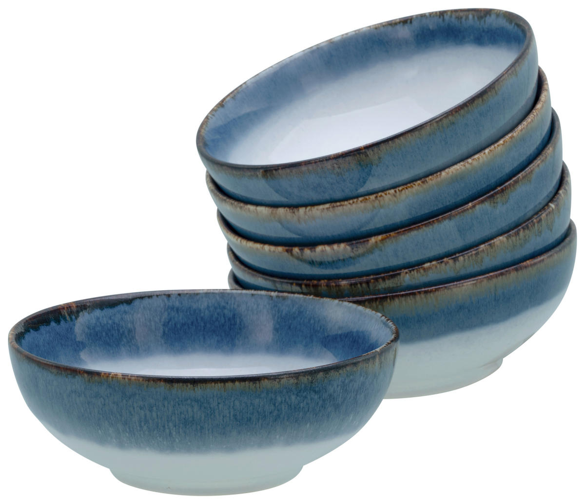 CreaTable Schüssel-Set Cascade blau Steinzeug Cascade - blau - CreaTable