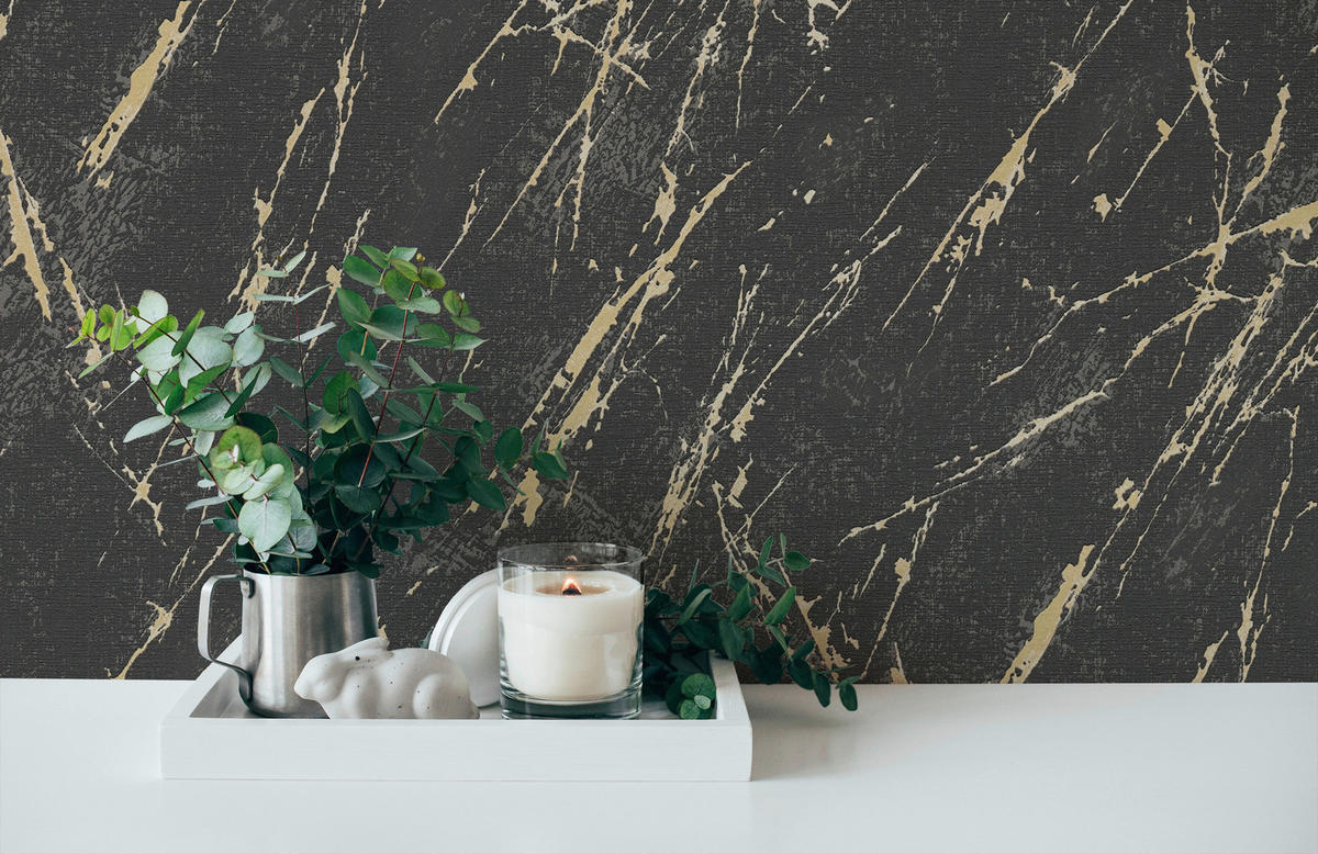 A.S.Creation Vliestapete silber gold B/H/D: ca. 53x1005x9,7 cm Vliestapete - gold/silber (9,70/1005,00cm) - A.S.Creation