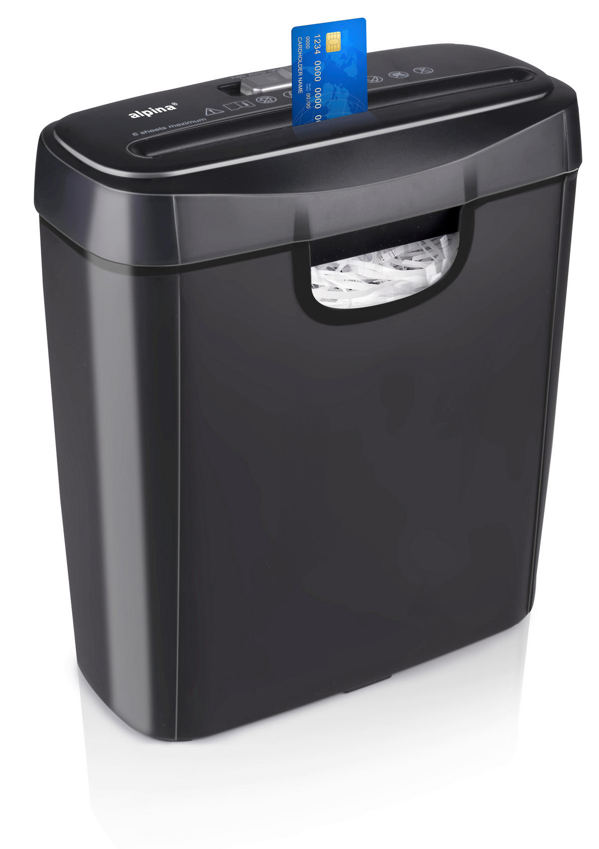 alpina Aktenvernichter schwarz Aktenvernichter - schwarz (29,00/14,00/28,50cm) - alpina