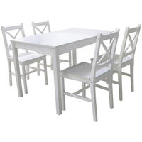 Tischgruppe Hanna weiß Holz B/T: ca. 118x75 cm Hanna - weiß (118,00/75,00cm)