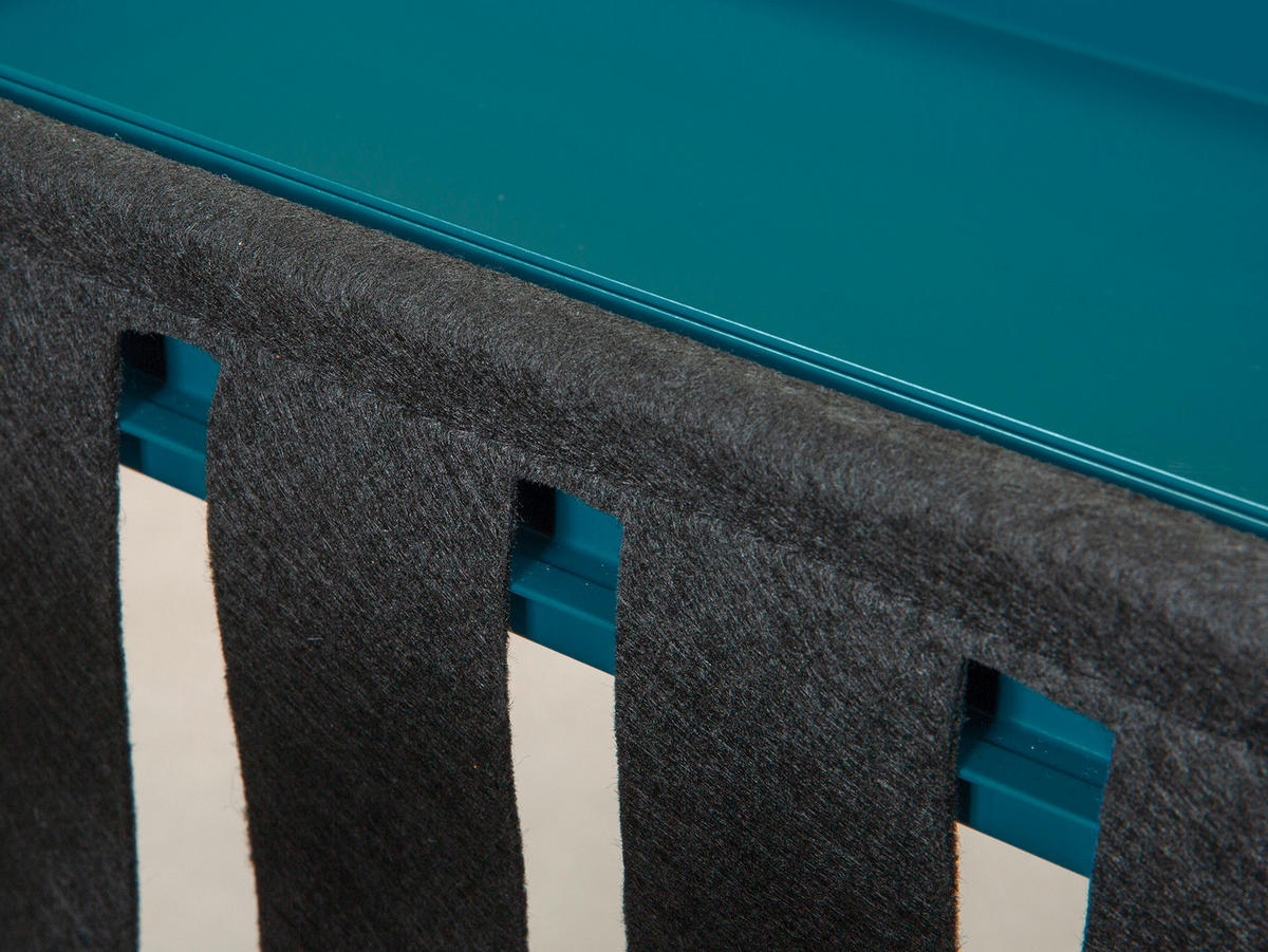 Zeitungsständer Club NY blau pulverbeschichtet Metall B/H/T: ca. 35x40x35 cm Club NY - blau/schwarz (35,00/40,00/35,00cm) - Inter Link