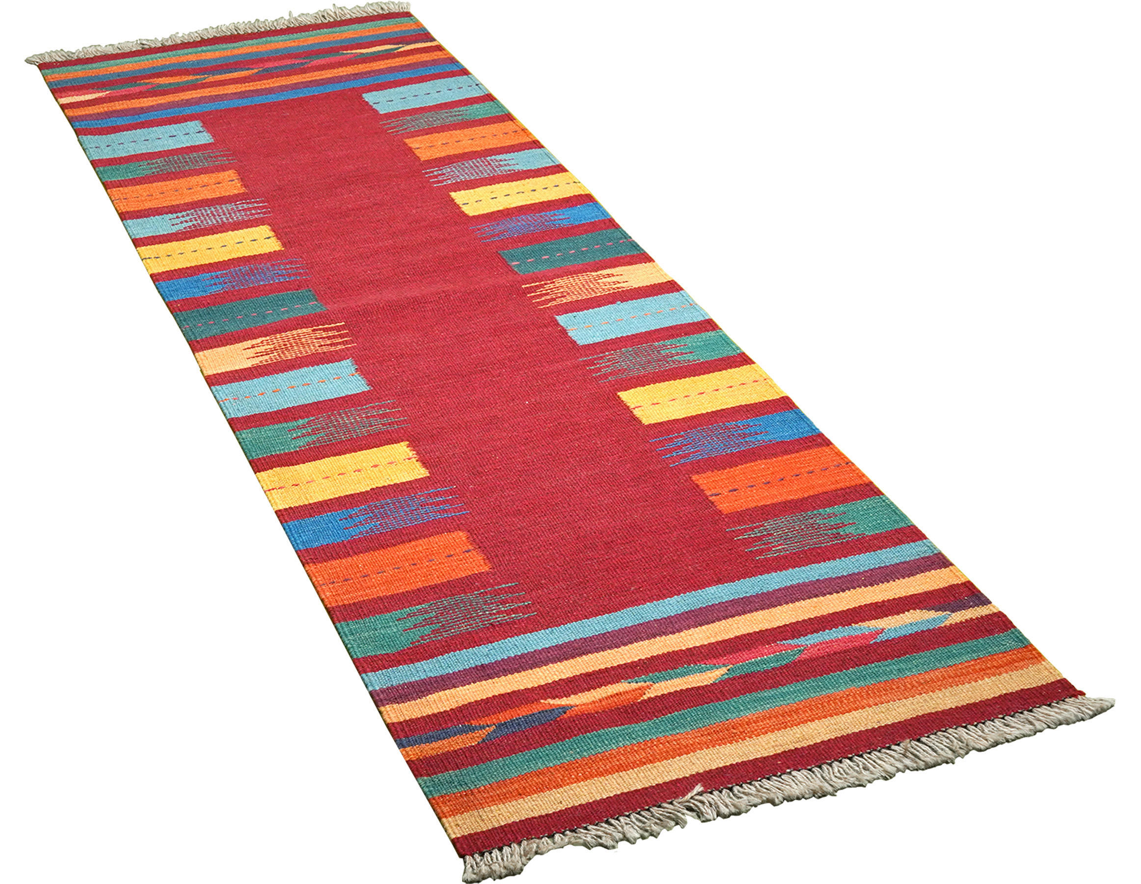 PersaTepp Teppich Kelim Gashgai bunt B/H/L: ca. 63x1x200 cm Kelim Gashgai - bunt (200,00/63,00/1,00cm) - PersaTepp