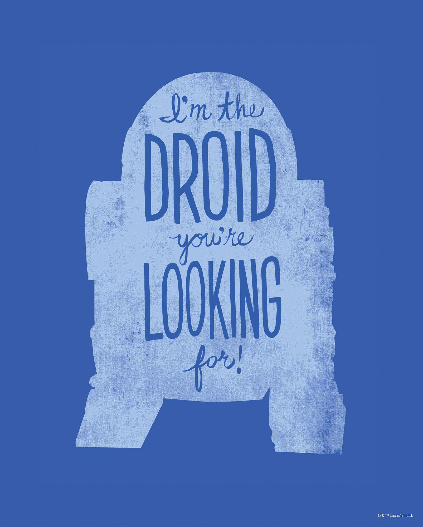 Komar Poster Star Wars Silhouette Quotes R2D2 Star Wars B/L: ca. 40x50 cm