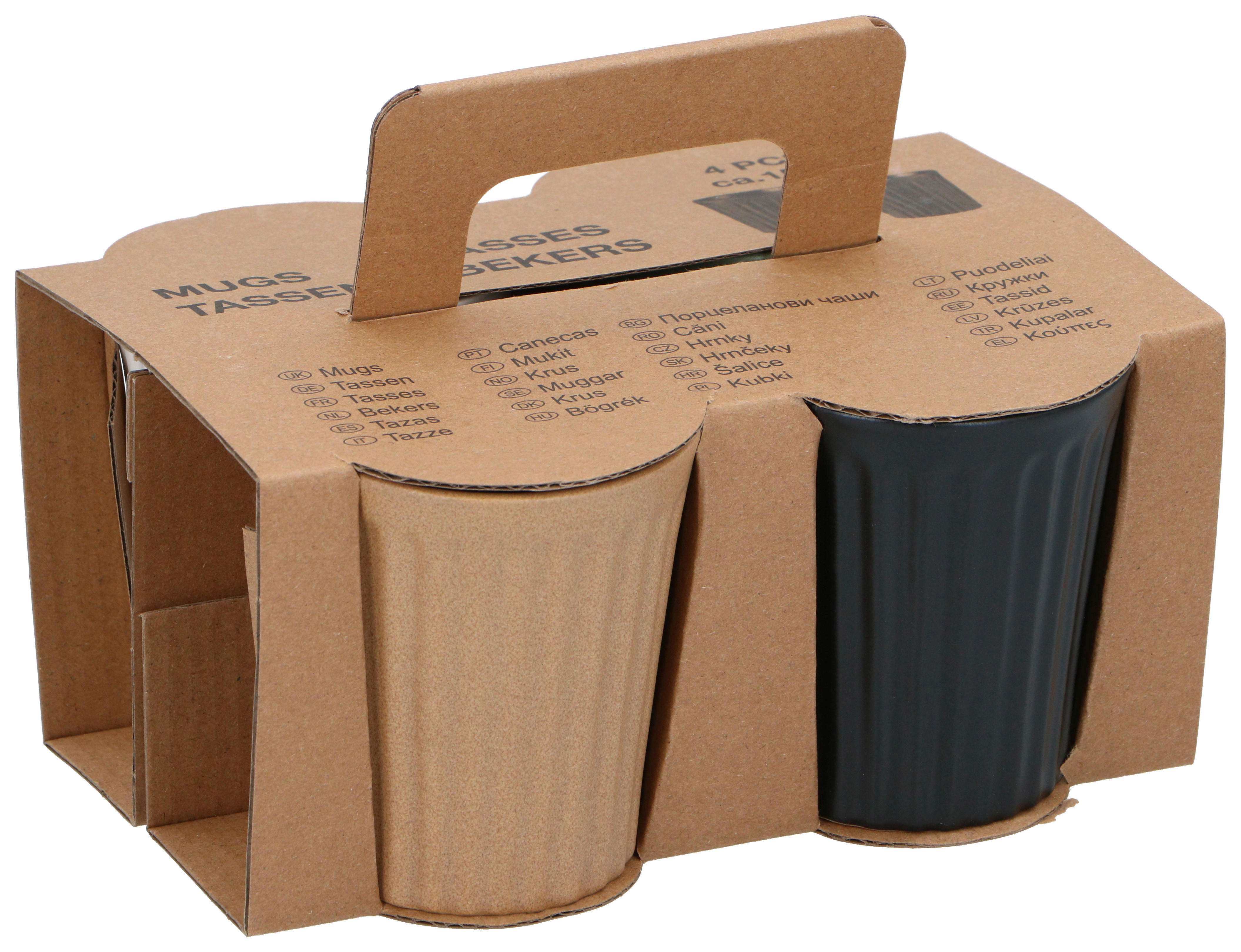 Tassen-Set mehrfarbig Steinzeug B/H/L: ca. 7,2x8,1x7,2 cm Tassen_4erSet - mehrfarbig (7,20/7,20/8,10cm)