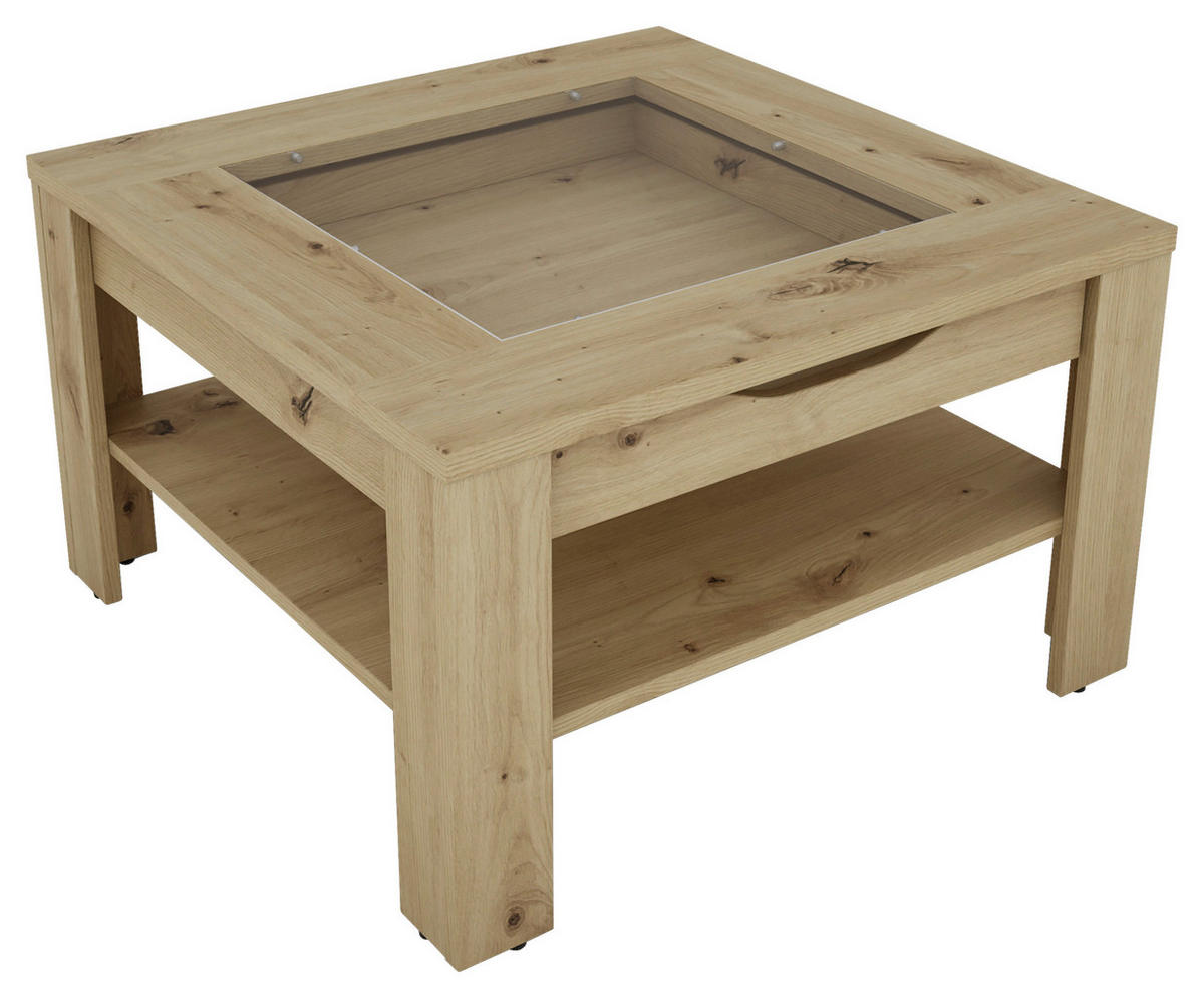 Couchtisch RALPH Eiche Artisan Nachbildung B/H/T: ca. 67x43x67 cm RALPH - Eiche (67,00/43,00/67,00cm) - byLIVING
