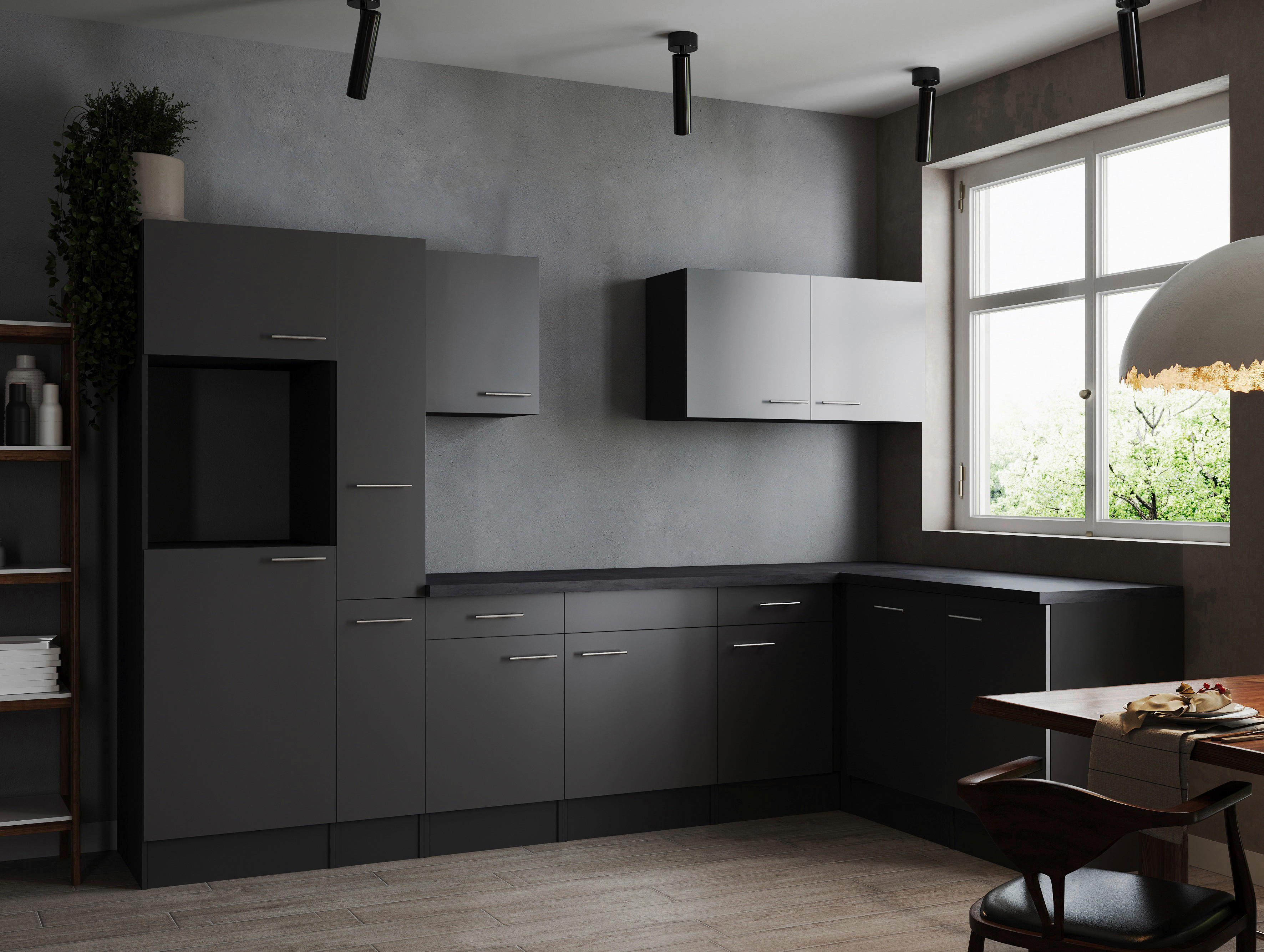 Winkelküche Oliver B/H/T: ca. 310x205x172 cm Oliver - granit/grau (310,00/205,00/172,00cm) - Respekta