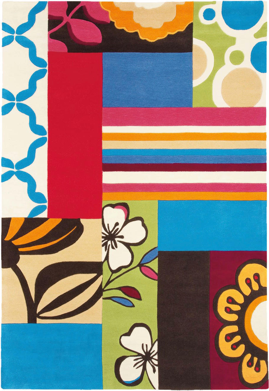 Arte Espina Kurzflorteppich Joy 4093 mehrfarbig B/L: ca. 140x200 cm Joy 4093 - mehrfarbig (140,00/200,00cm) - Arte Espina