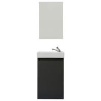 Bad-Set Champ grau matt B/H/T: ca. 40x68x22 cm Champ - grau (40,00/68,00/22,00cm) - Trendteam