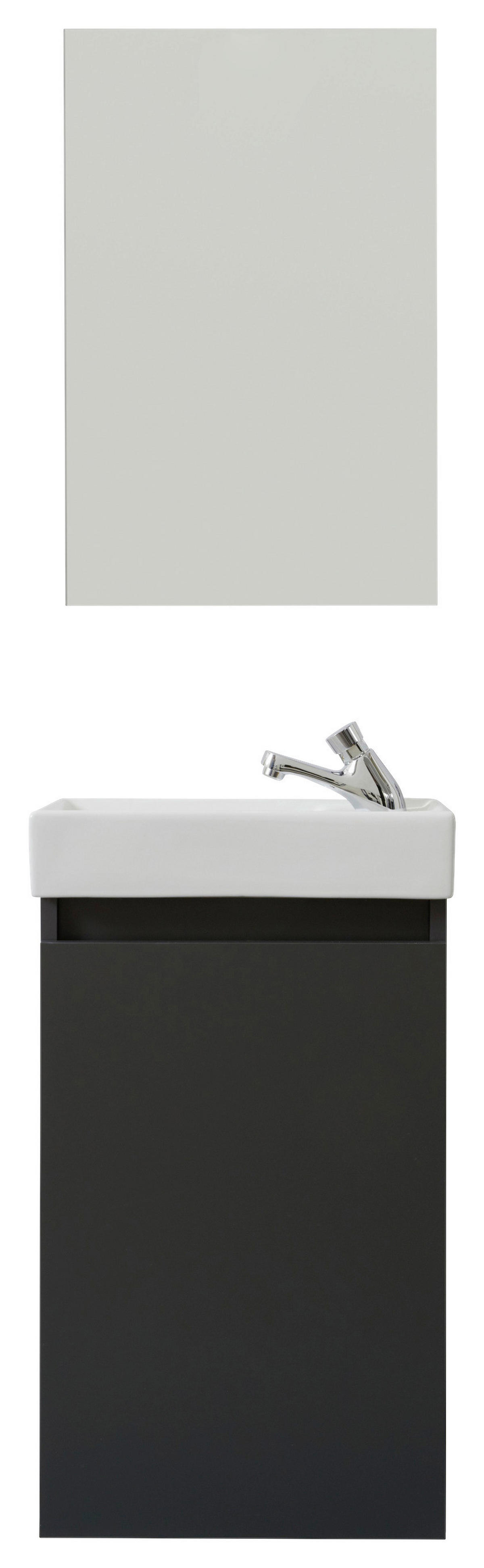 Bad-Set Champ grau matt B/H/T: ca. 40x68x22 cm Champ - grau (40,00/68,00/22,00cm) - Trendteam