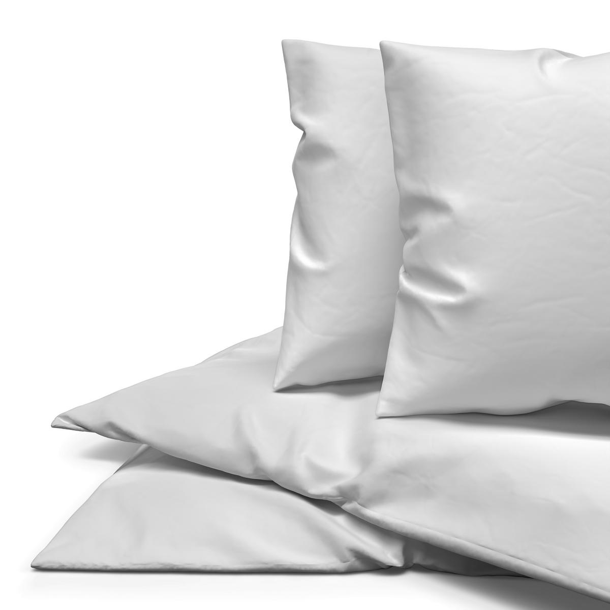 Baumwoll Bettwäsche Renforce Bettwäsche_Renforce Uni 200x200cm - weiß (200,00/200,00cm) - beau rêve