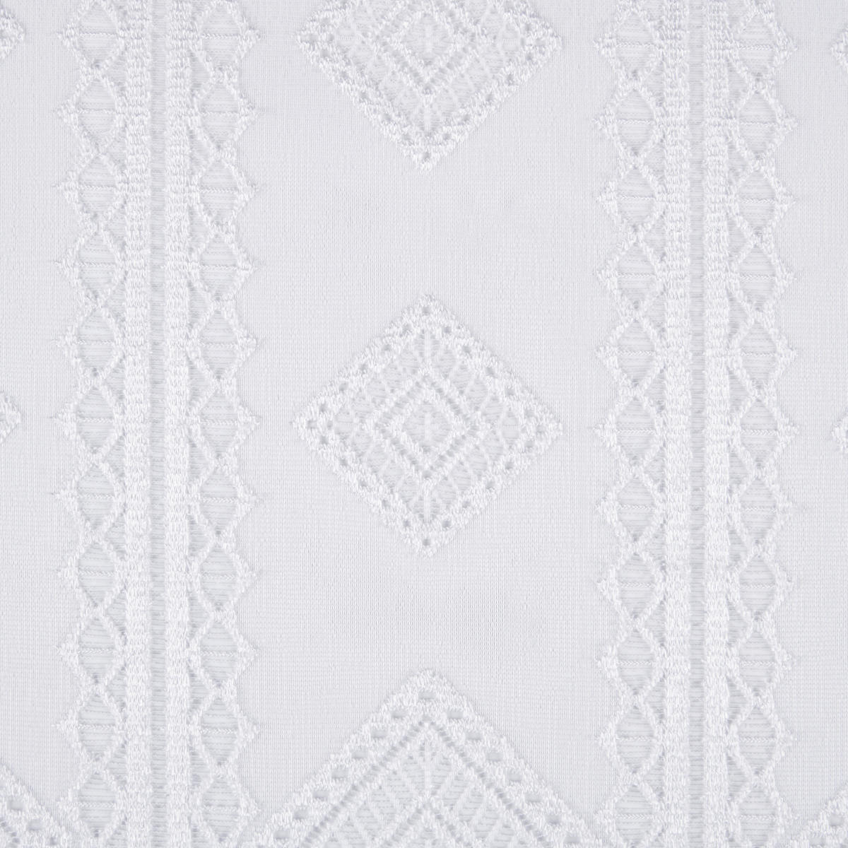 Scheibengardinen-Meterware Raute weiß H: ca. 30 cm Raute - weiß (30,00cm)