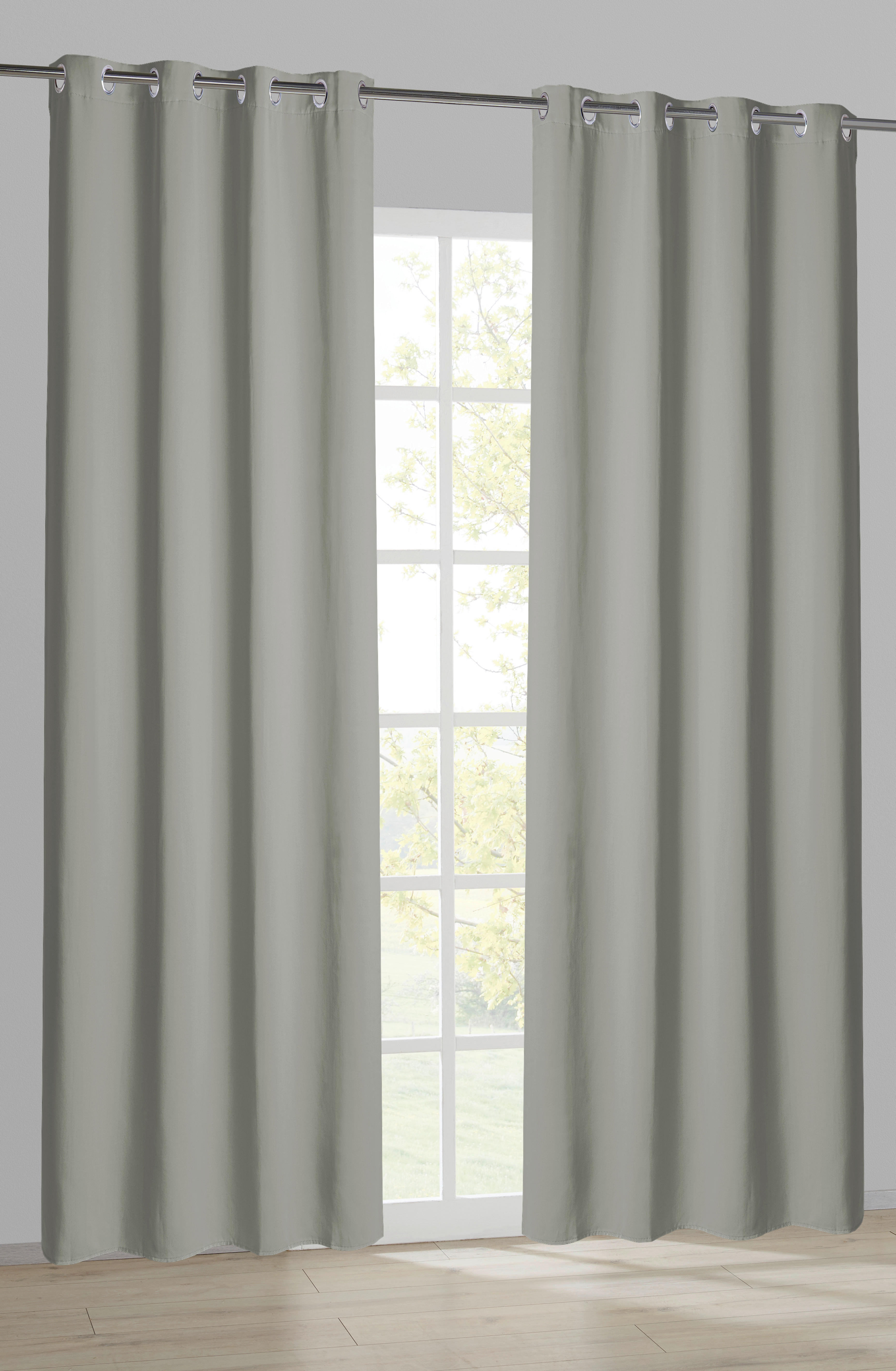 Ösenvorhang Verona silber B/L: ca. 140x245 cm Verona - silber (140,00/245,00cm)