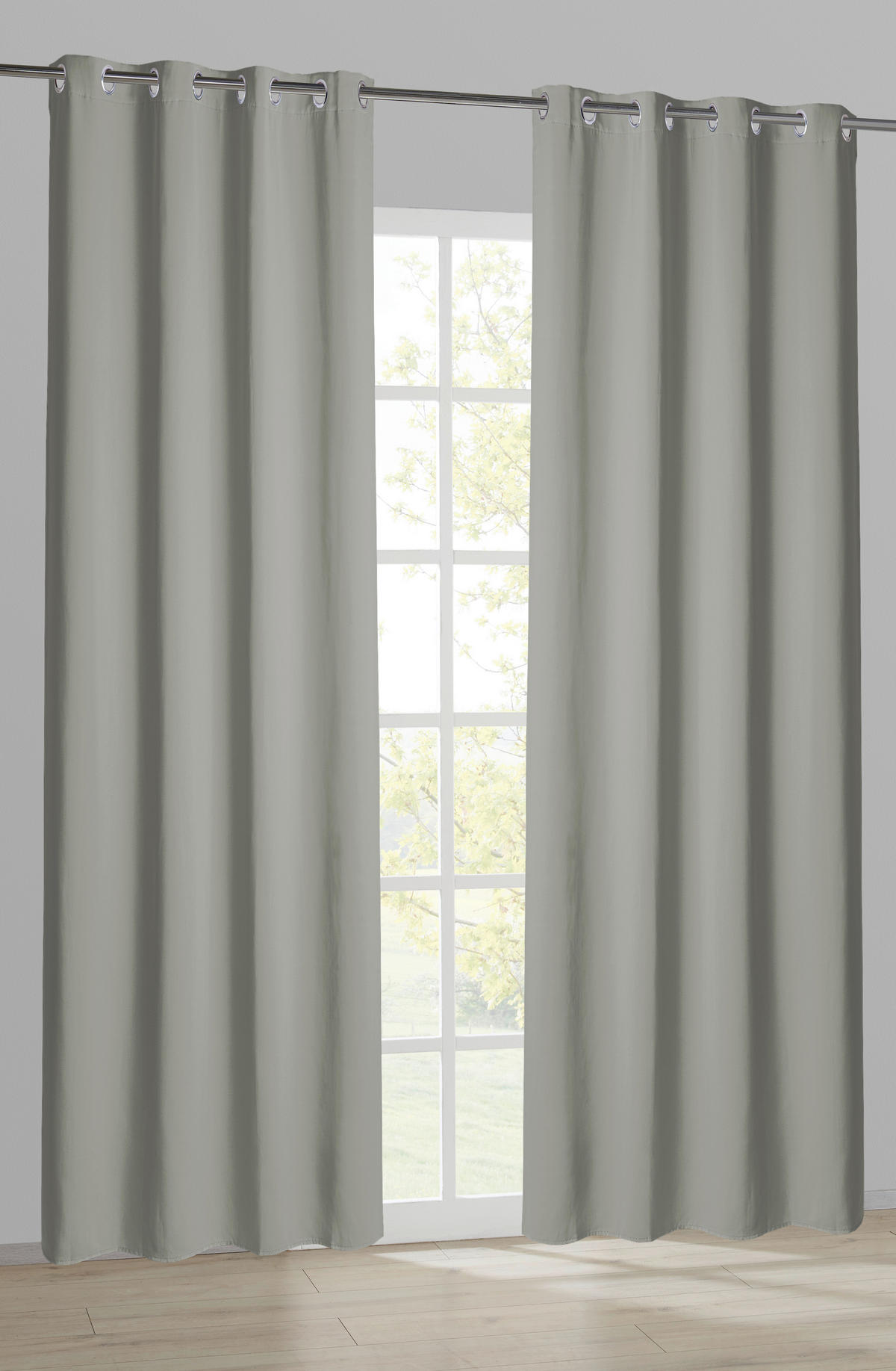 Ösenvorhang Verona silber B/L: ca. 140x245 cm Verona - silber (140,00/245,00cm)
