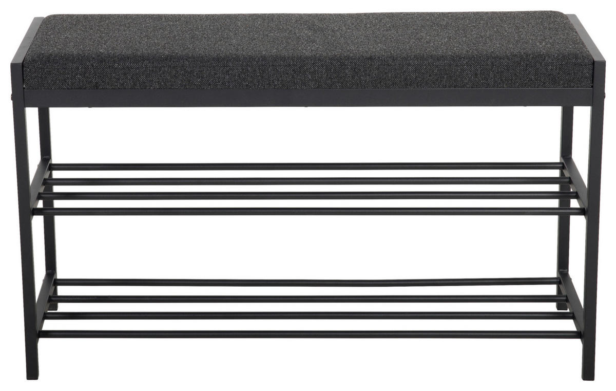 Schuhregal Janne schwarz Metall B/H/T: ca. 90x50x30 cm Janne - schwarz (90,00/50,00/30,00cm)