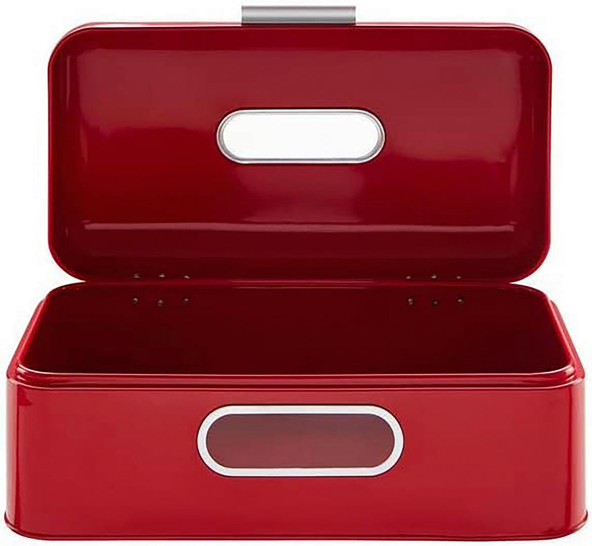 ECHTWERK Brotkasten Retro rot Metall B/H/L: ca. 23,8x17x42,5 cm Retro - rot (42,50/23,80/17,00cm) - ECHTWERK