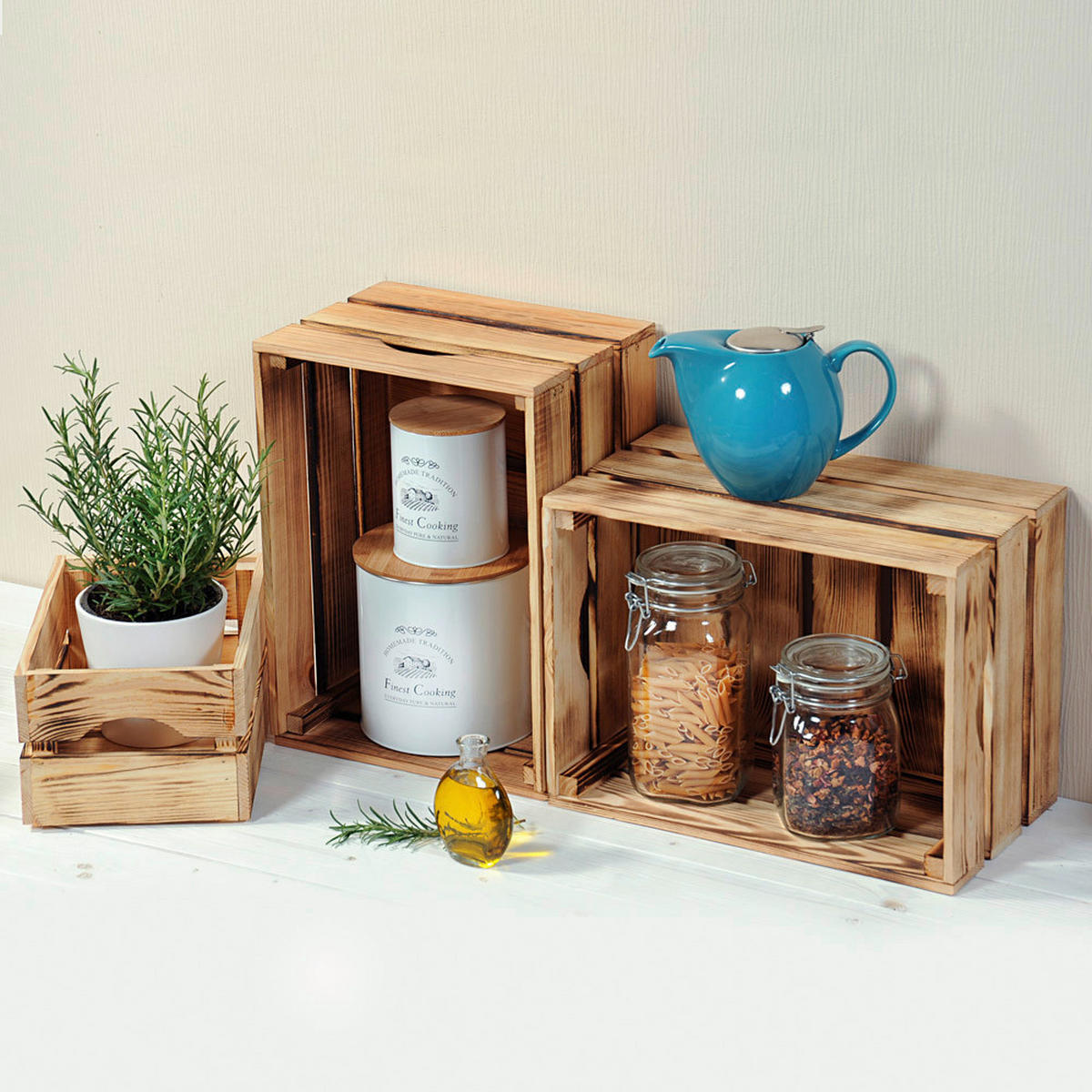 Kesper Aufbewahrungs Dekokiste braun B/H/L: ca. 30x23x40 cm Aufbewahrungs_Dekokiste - braun (40,00/30,00/23,00cm) - Kesper