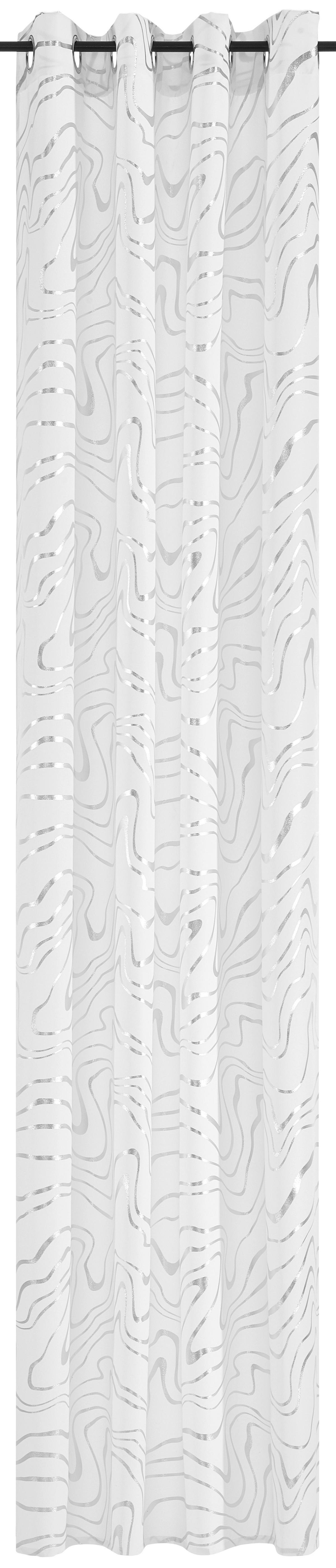 Ösenvorhang Samoa weiß B/L: ca. 135x245 cm Samoa - weiß (135,00/245,00cm) - POCOline