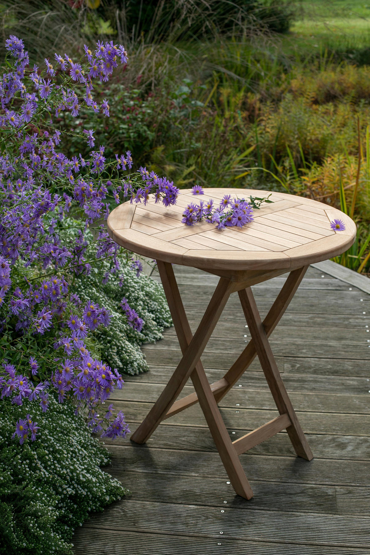 deVries Gartentisch Woodie natur Teakholz H/D: ca. 75x70 cm Woodie - natur (70,00/75,00cm) - deVries