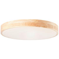 Brilliant Deckenleuchte Slimline G97068/75 natur weiß Holz Kunststoff Metall H/D: ca. 8,5x49 cm Slimline - weiß/natur (49,00/8,50cm) - Brilliant