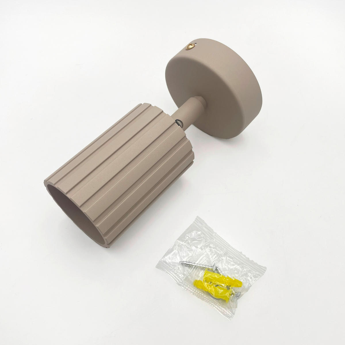 Lamkur Wandleuchte beige Stahl B/H/L: ca. 8x16x8 cm GU10 1 Brennstellen Prisma - beige (8,00/8,00/16,00cm) - Lamkur